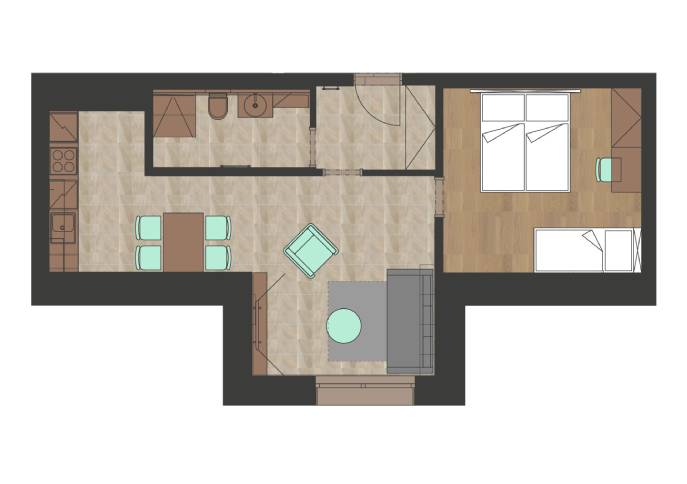 Apartmán s 1 ložnicí Apartmán s 1 ložnicí
