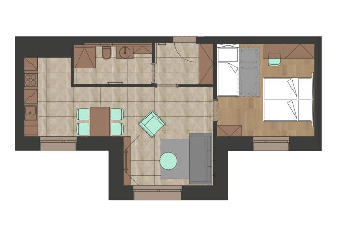 Apartmán s 1 ložnicí Apartmán s 1 ložnicí